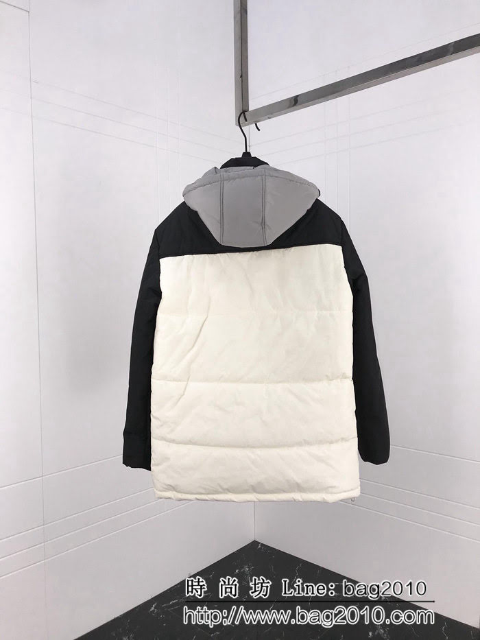 GUCCI古馳 18秋冬最新款 撞色拼接 手臂經典織帶logo 中長款 棉服外套 男女同款 ydi1743